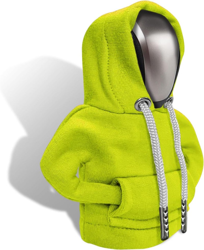 RGOAANC Gear Shift Hoodie, Gear Shift Cover, Fashionable Hoodie Automotive Gear Shift Knob Protector, Car Accessories Mini Sweater Gear Shift Knob Cover for Car Gear Shift Levers (Green) - Image 1
